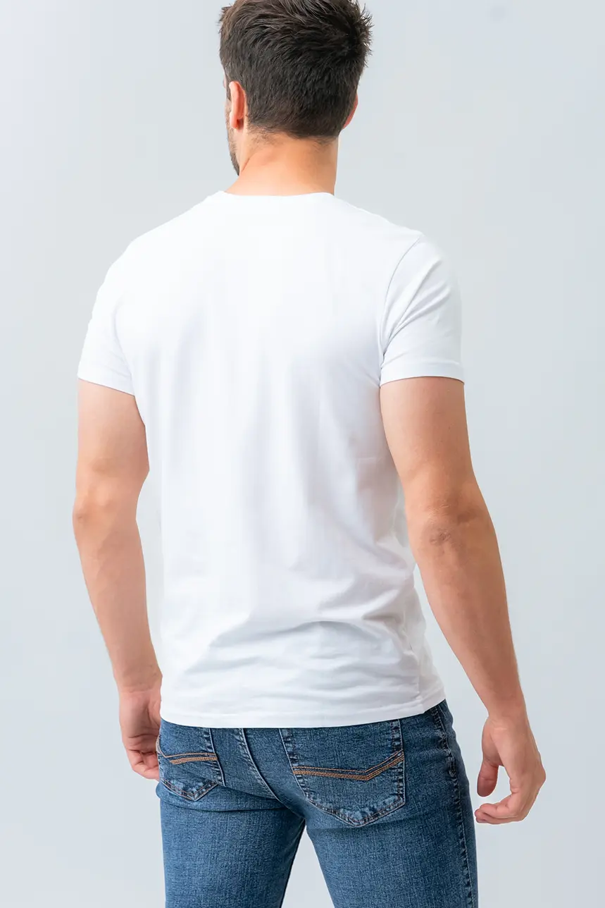 T-shirt uni en coton organique - Image 10