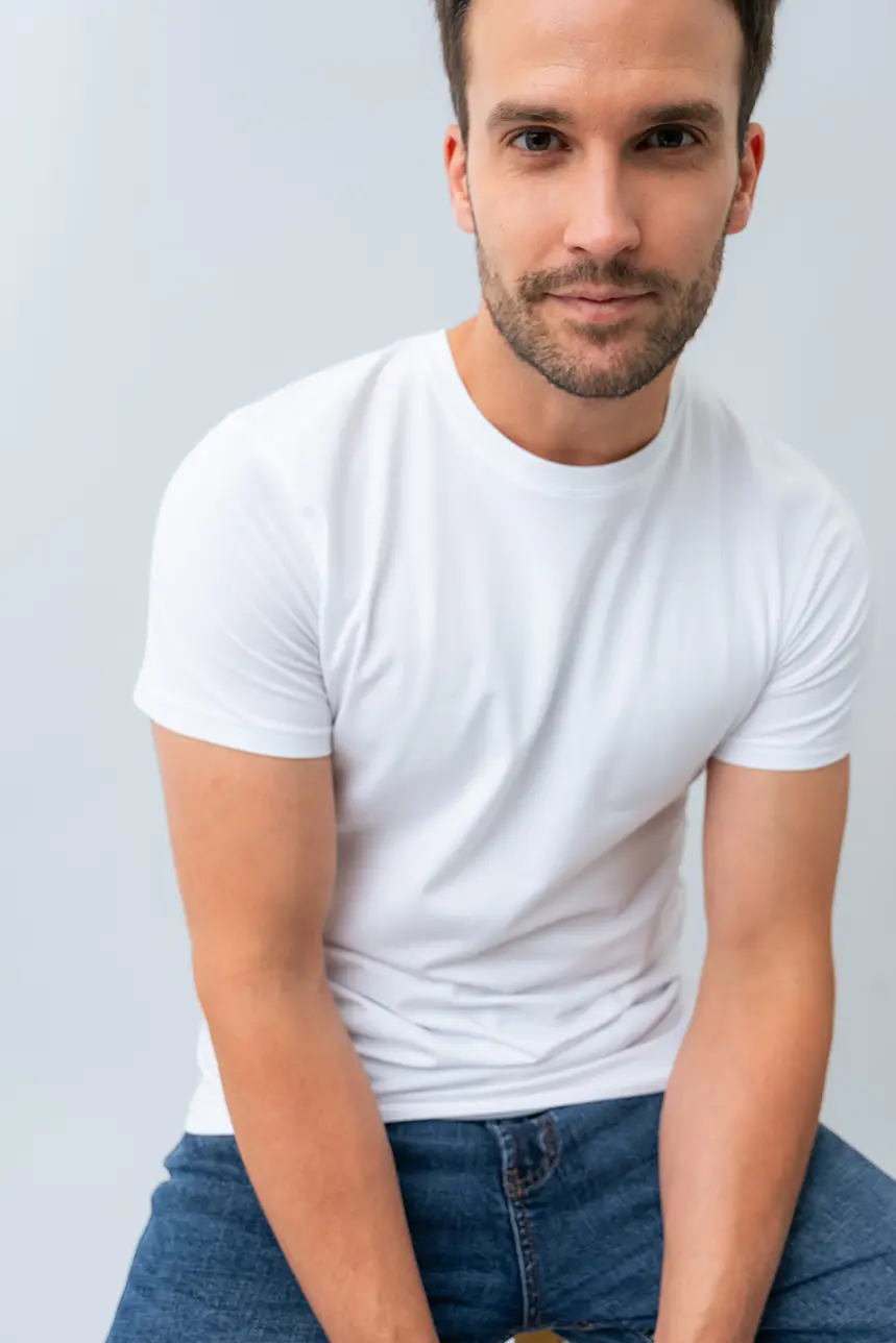 T-shirt uni en coton organique - Image 7