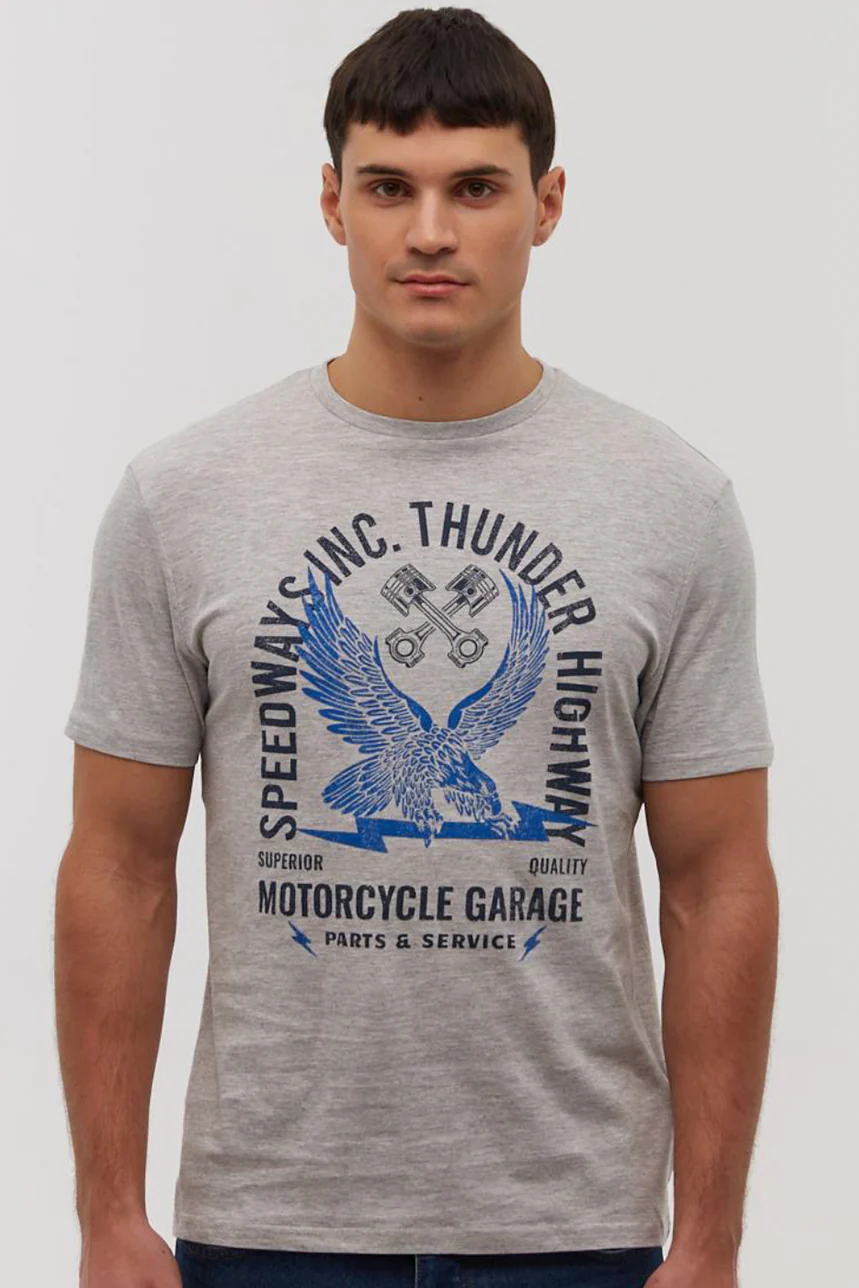 Le t-shirt imprimé Motorcycle Garage