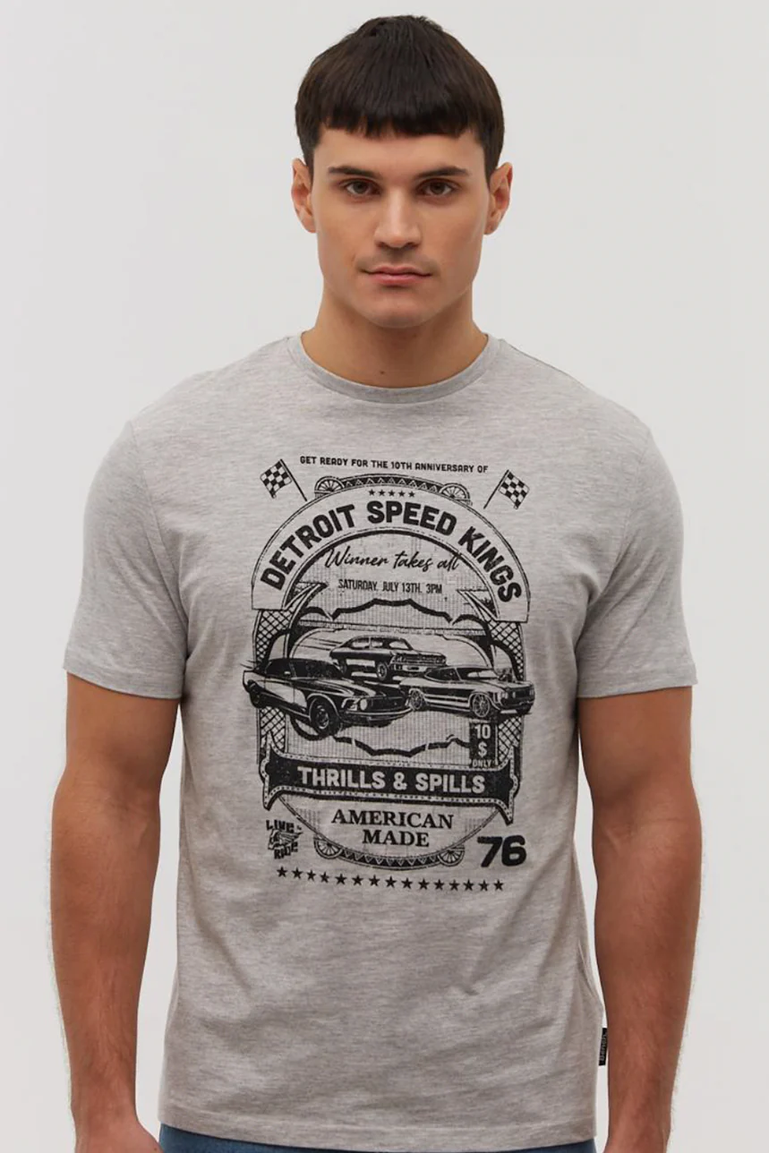 Le t-shirt imprimé ‘’Detroit speed Kings’’