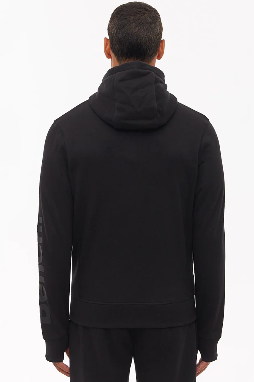 Le cardigan à capuchon noir avec logo Bench - Image 3