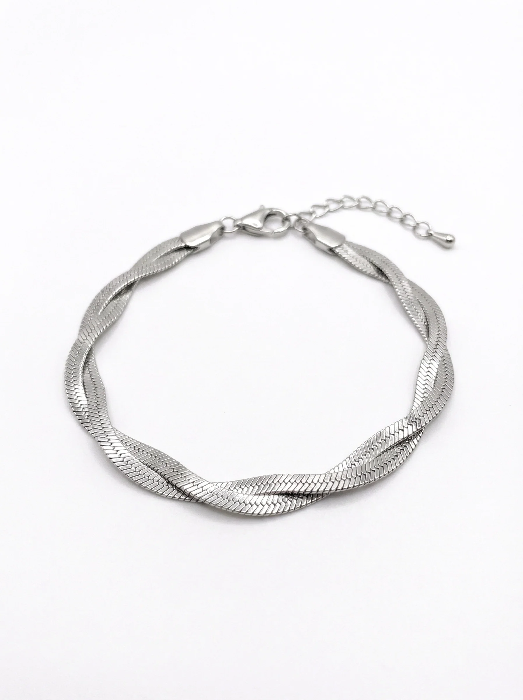 Bracelet torsadé argent