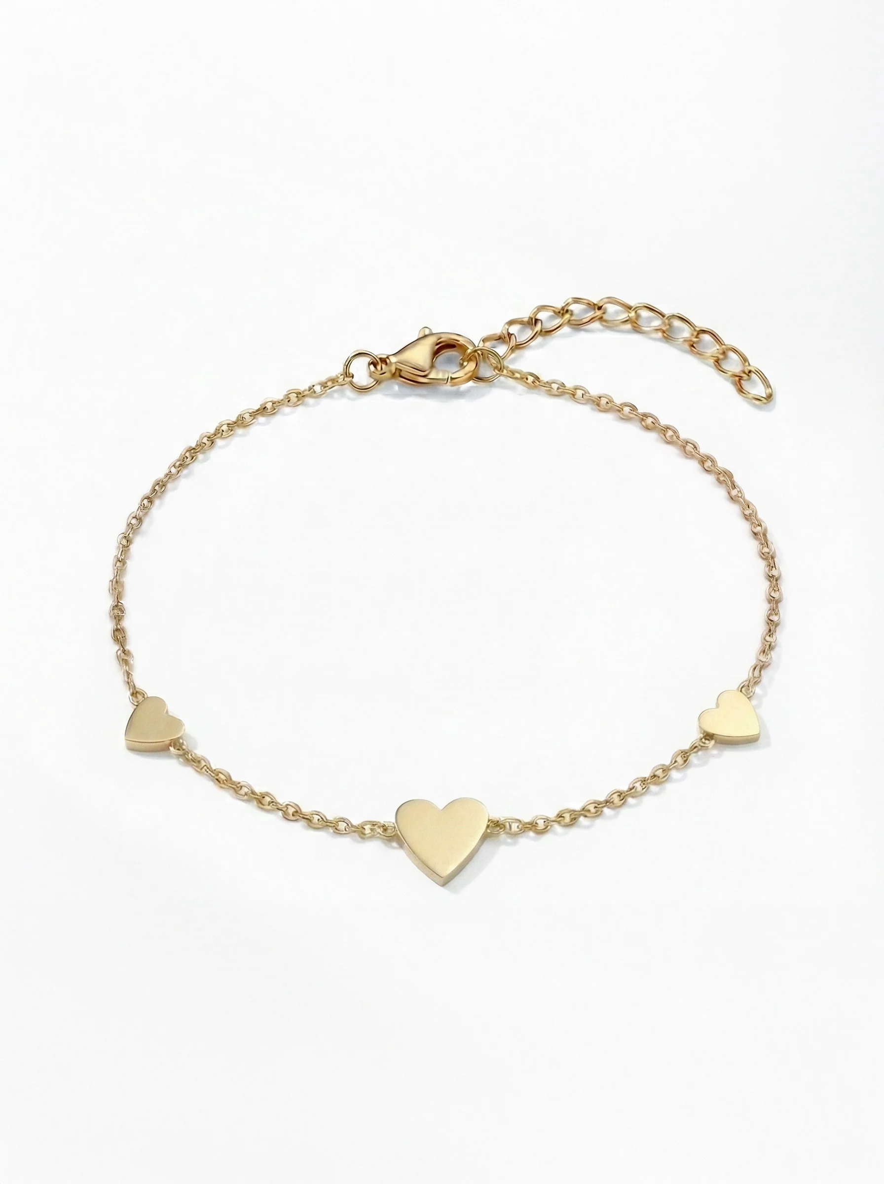 Bracelet cœurs or