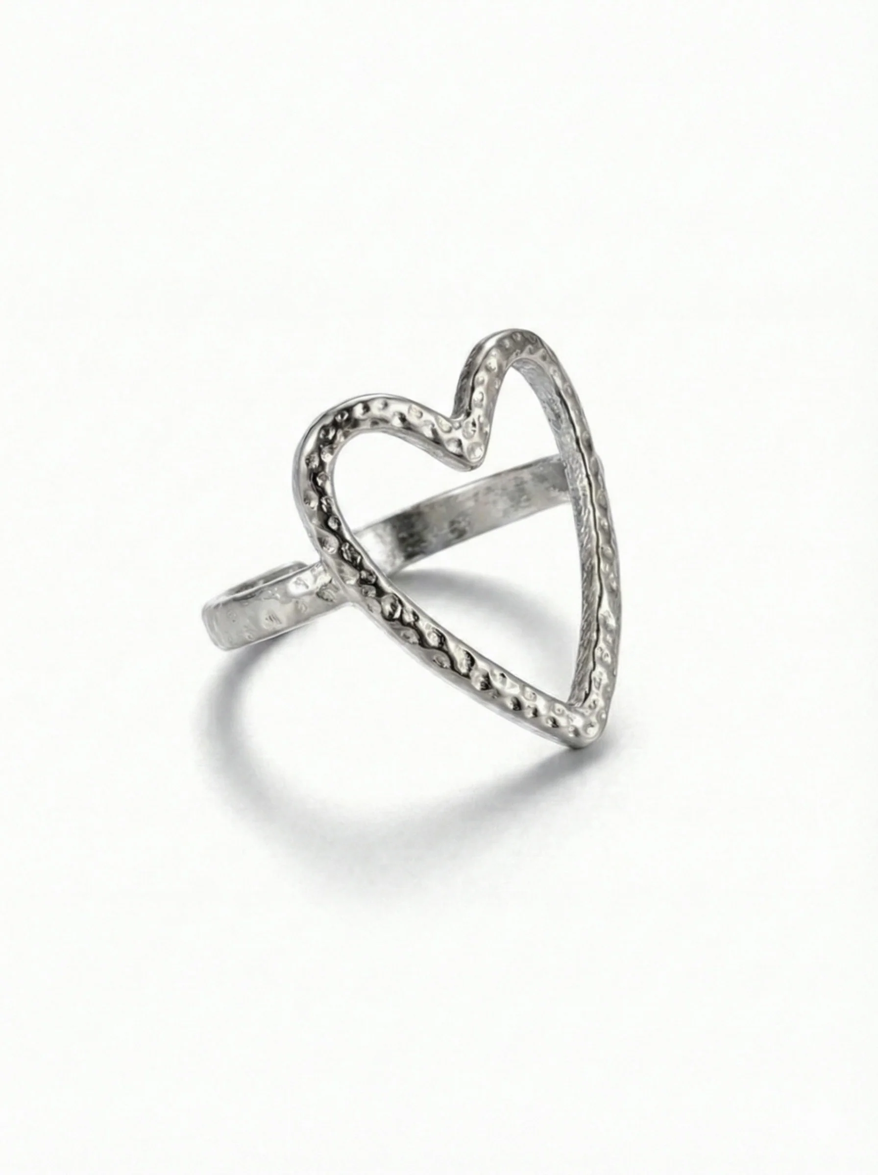 Bague cœur ajouré argent