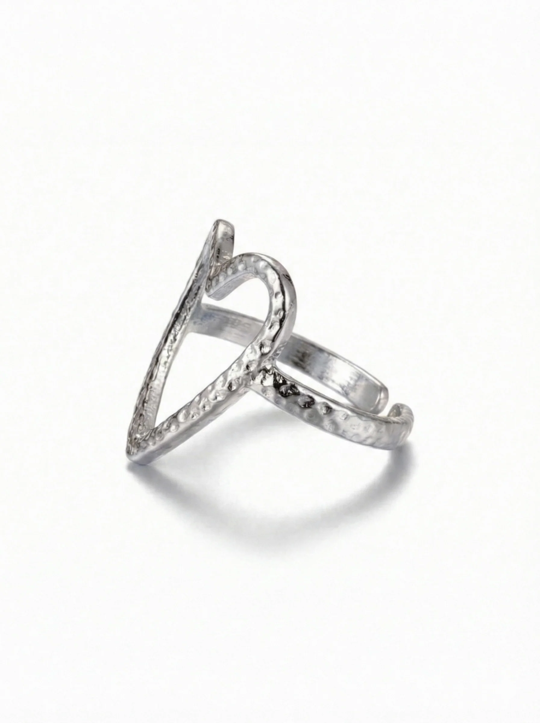 Bague cœur ajouré argent - Image 2