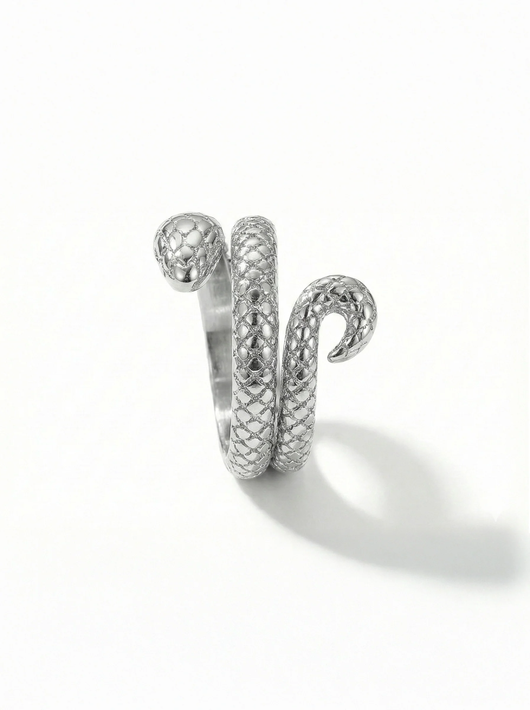 Bague serpent argentée - Image 2
