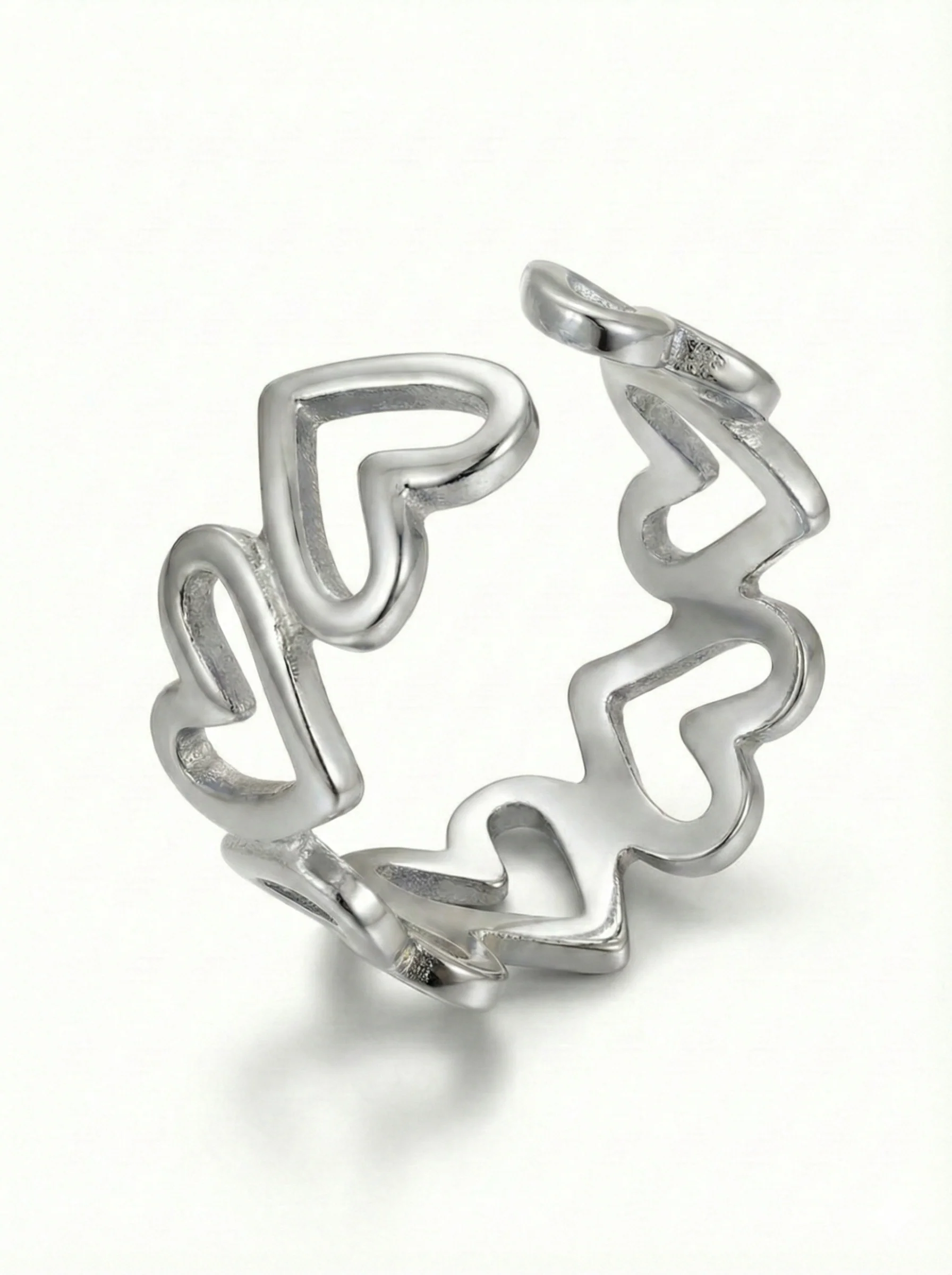 Bague cœurs superposés - Image 2
