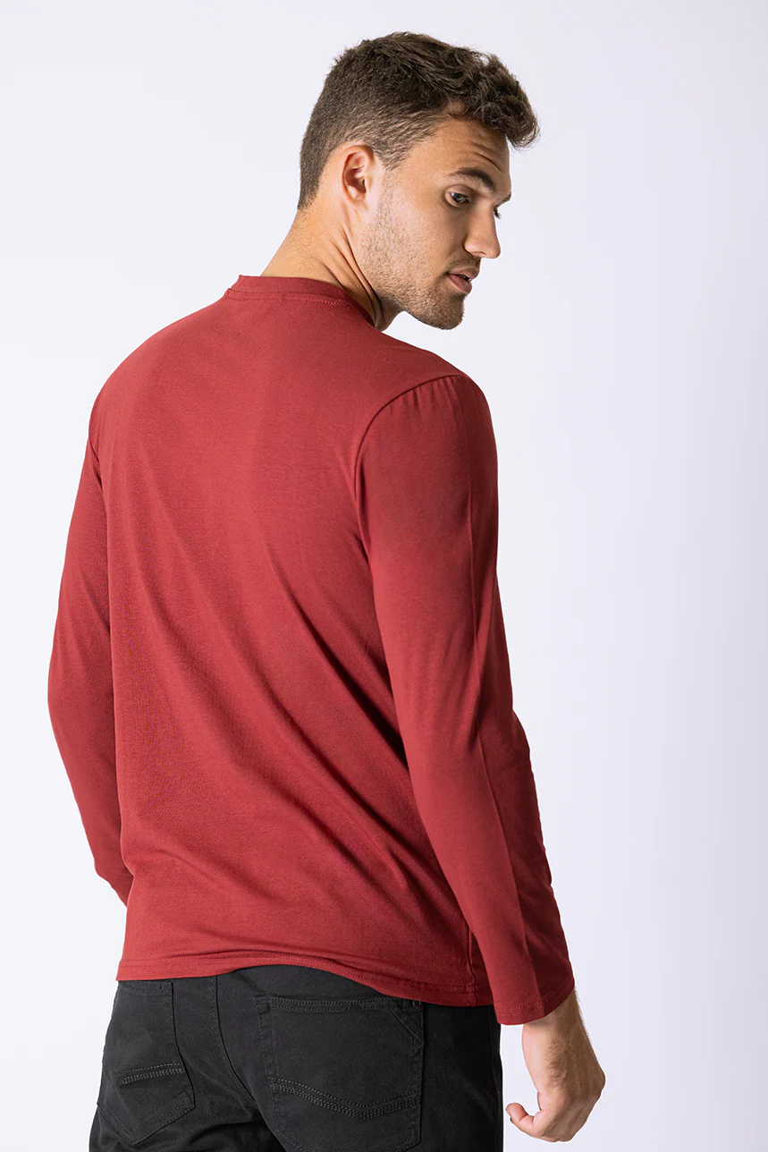 Le t-shirt manches longues uni avec poche - Image 2