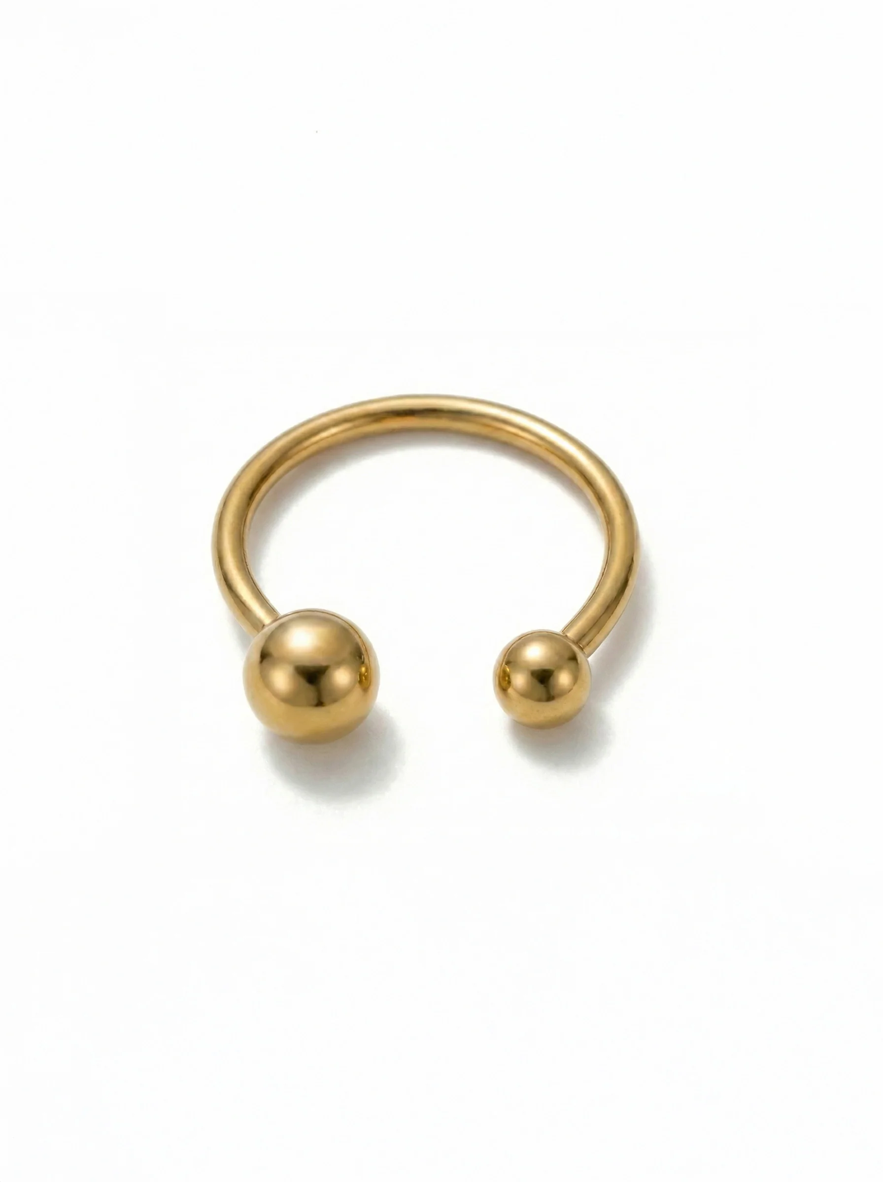 Bague à deux sphères or