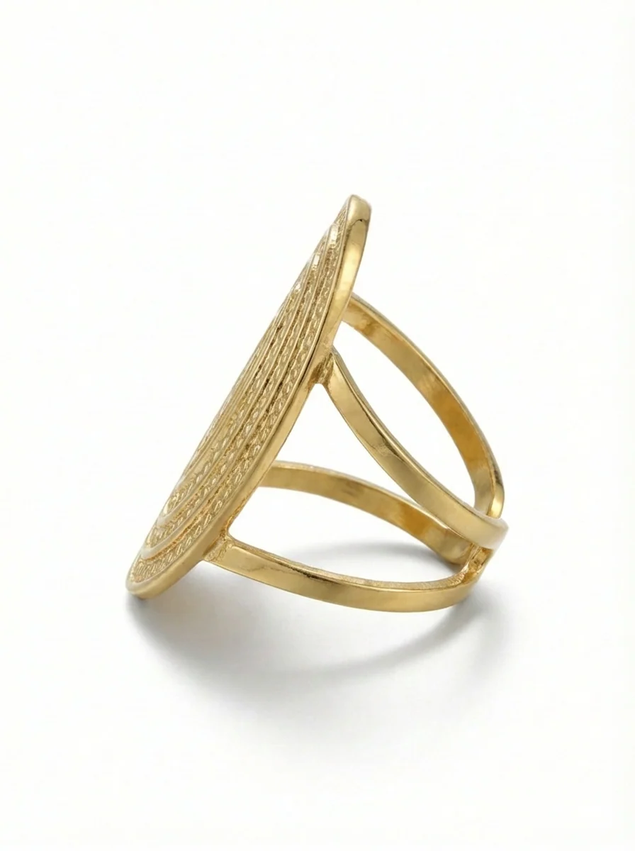 Bague ovale gravée - Image 3