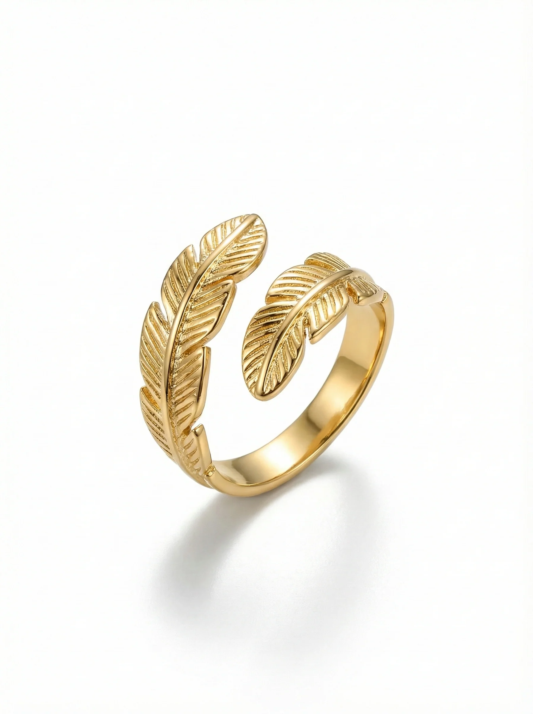 Bague feuille or - Image 2