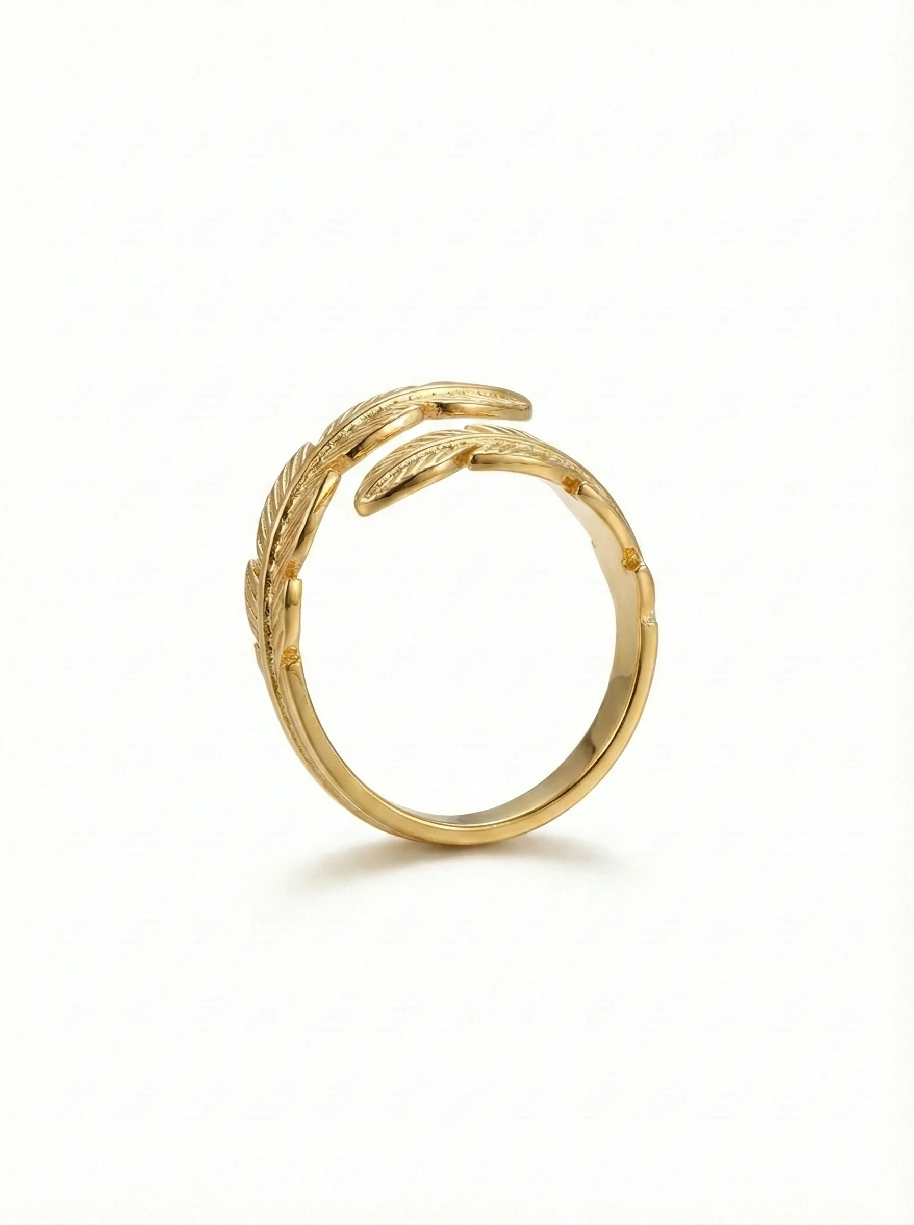 Bague feuille or - Image 3