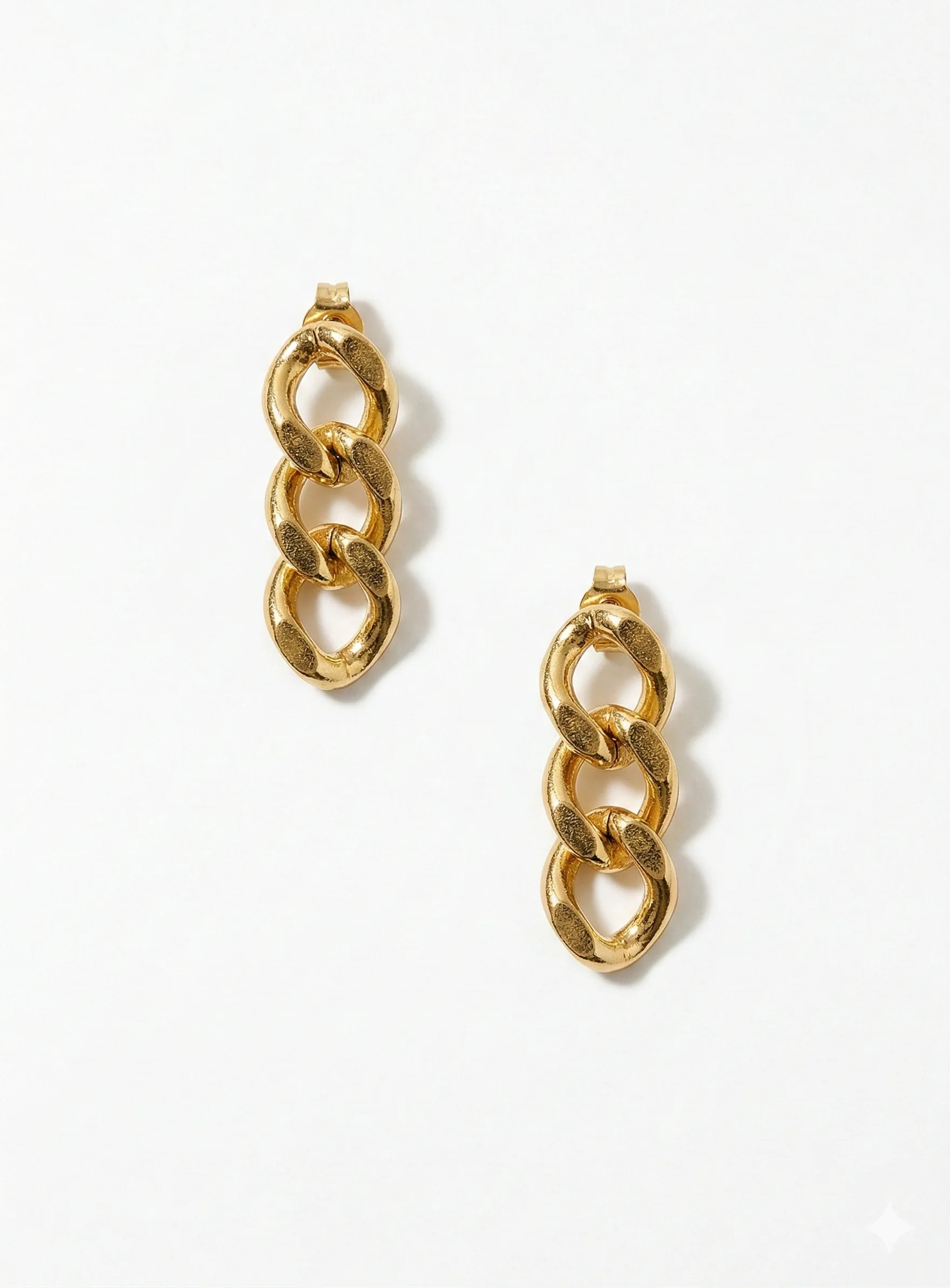 Boucles d'oreilles chaîne or