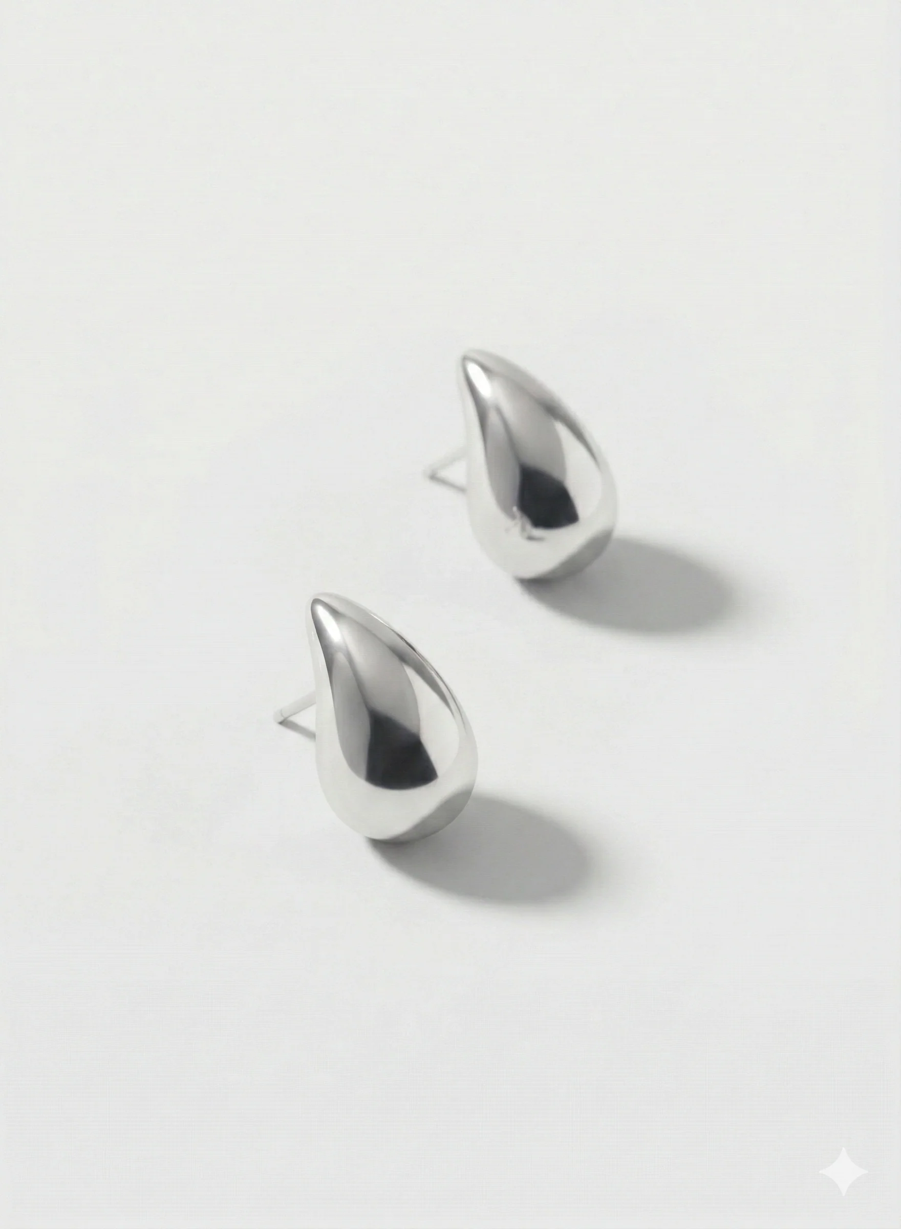 Boucles d’oreilles goutte argent