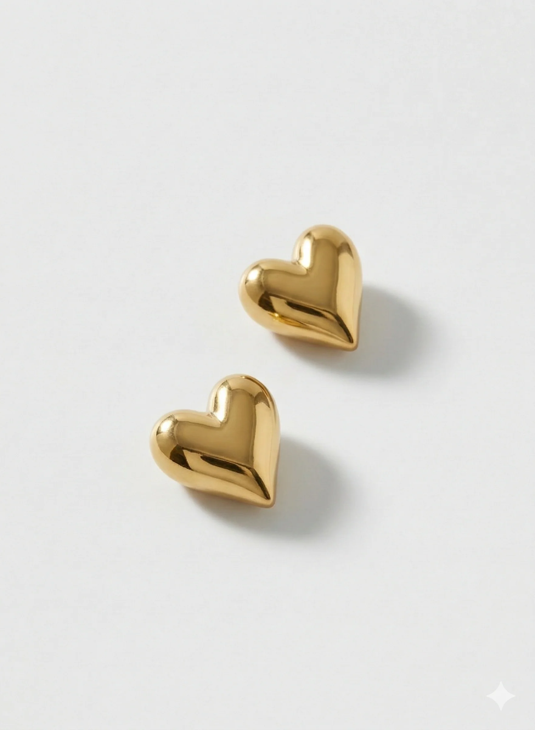 Boucles d’oreilles cœur bombé or