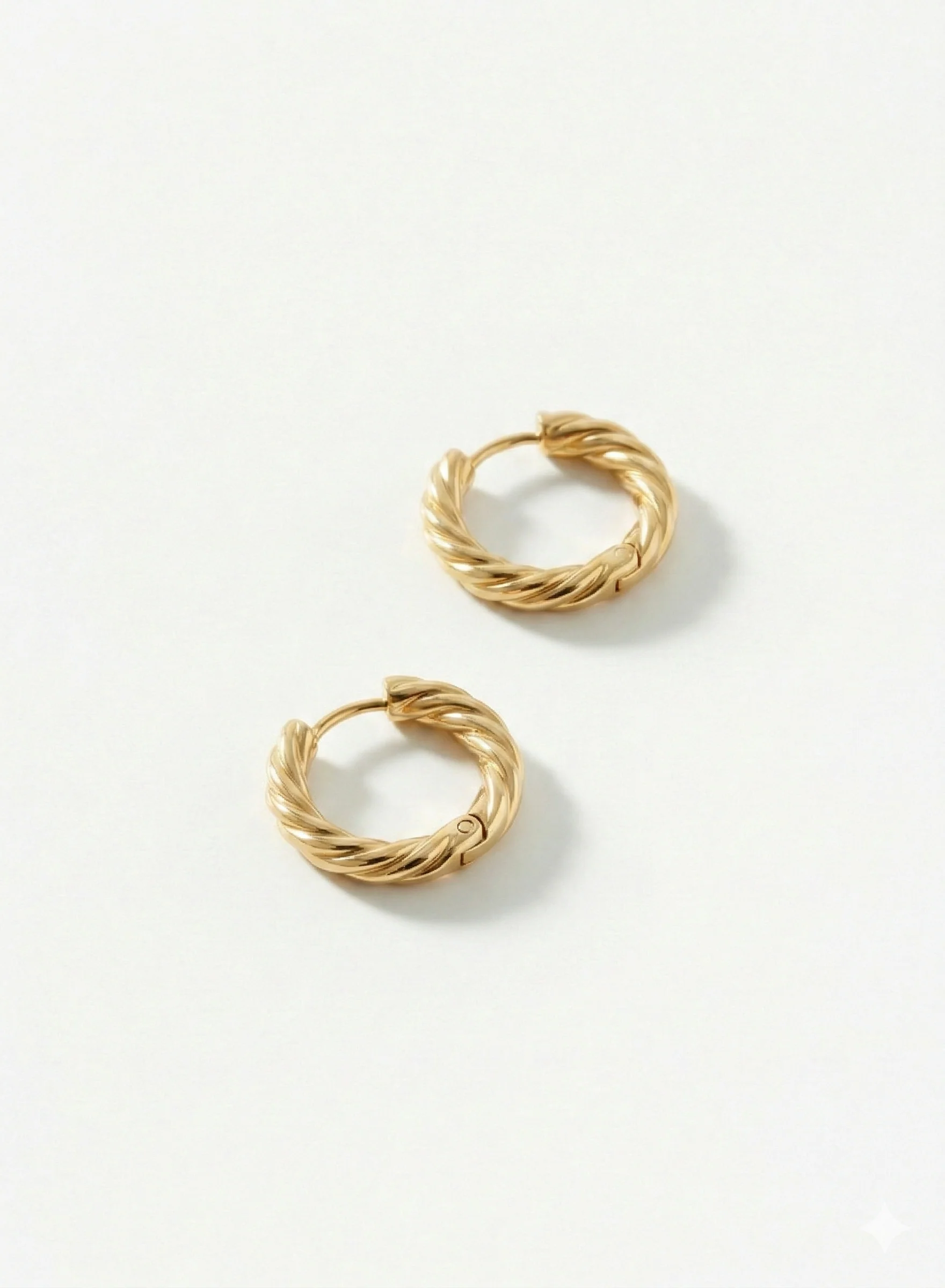Boucles d’oreilles anneaux spiralés or