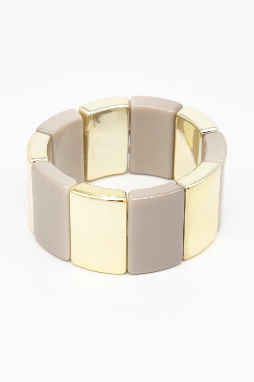 Bracelet élastique 2 tons