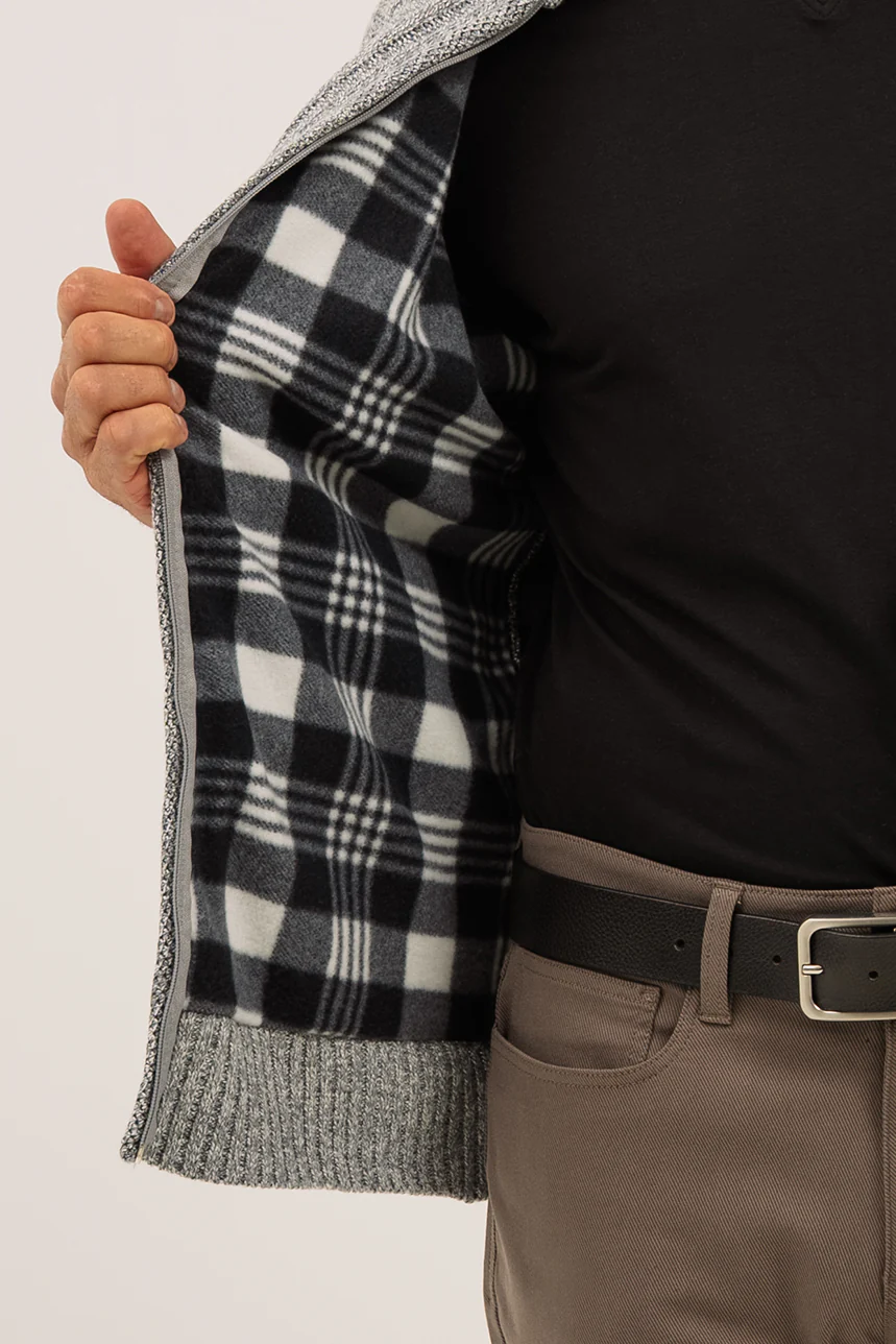 Le cardigan en tricot torsadé doublé en flanelle - Image 5