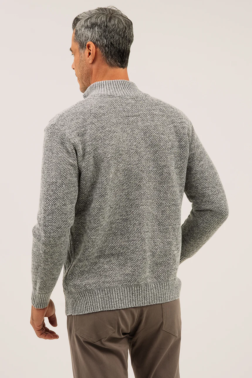 Le cardigan en tricot torsadé doublé en flanelle - Image 9