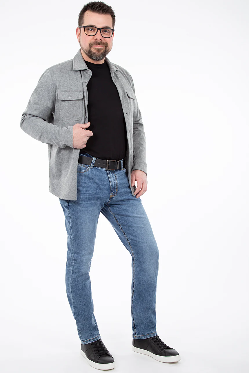 Jean étroit taille régulière | Modèle G_Fit | 2 couleurs - Image 5