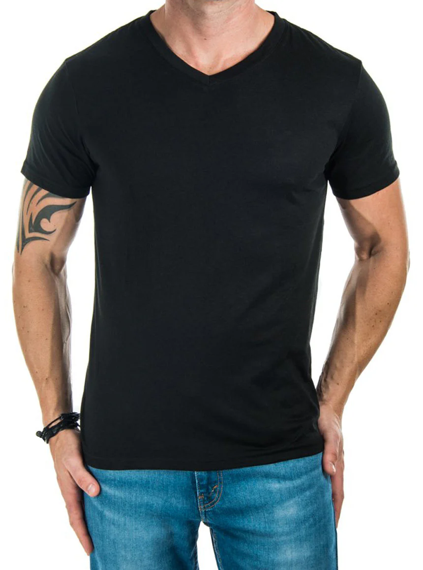 T-shirt de base avec col en “ V”. - Image 3