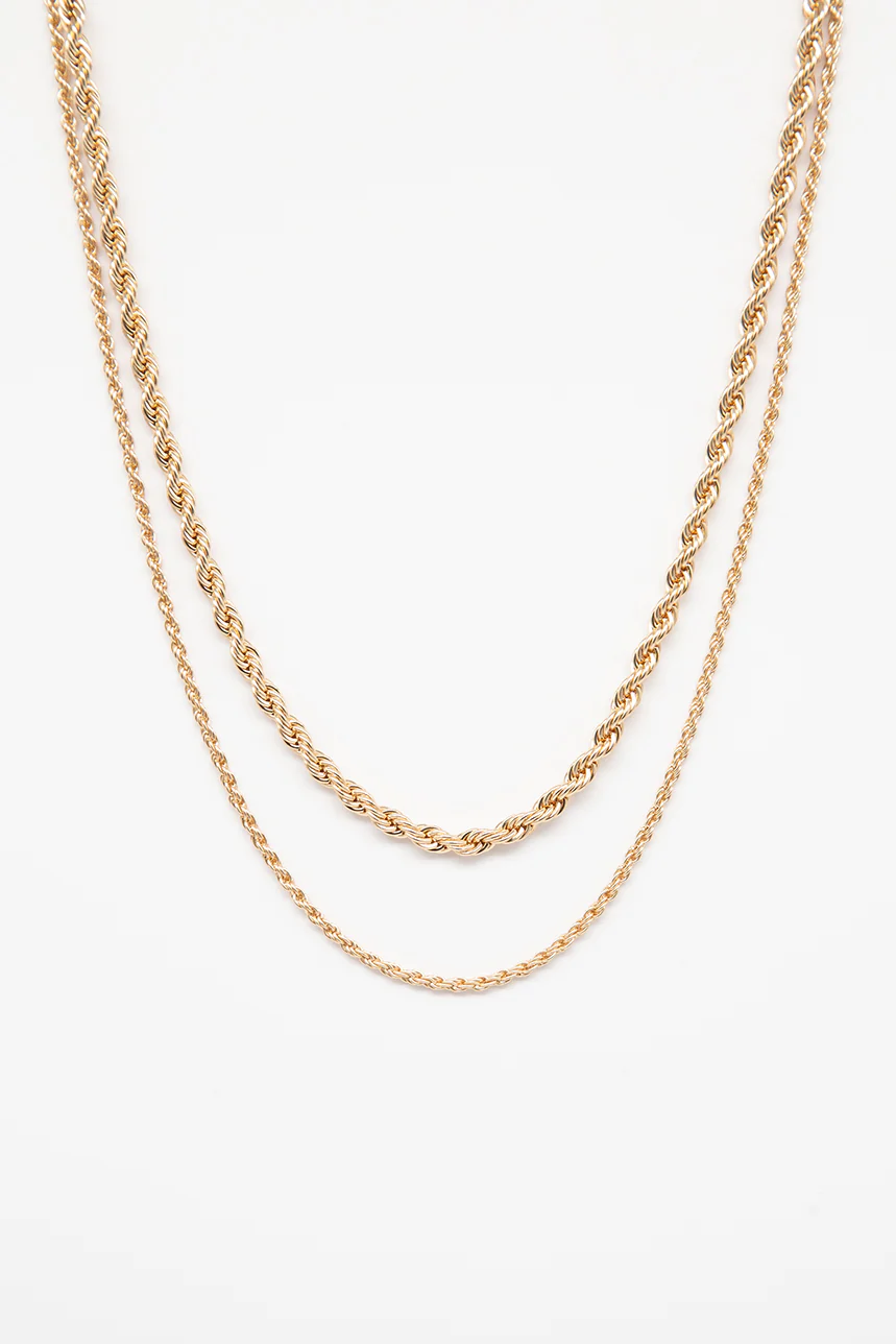 Collier deux chaînes torsadées | 2 couleurs - Image 3