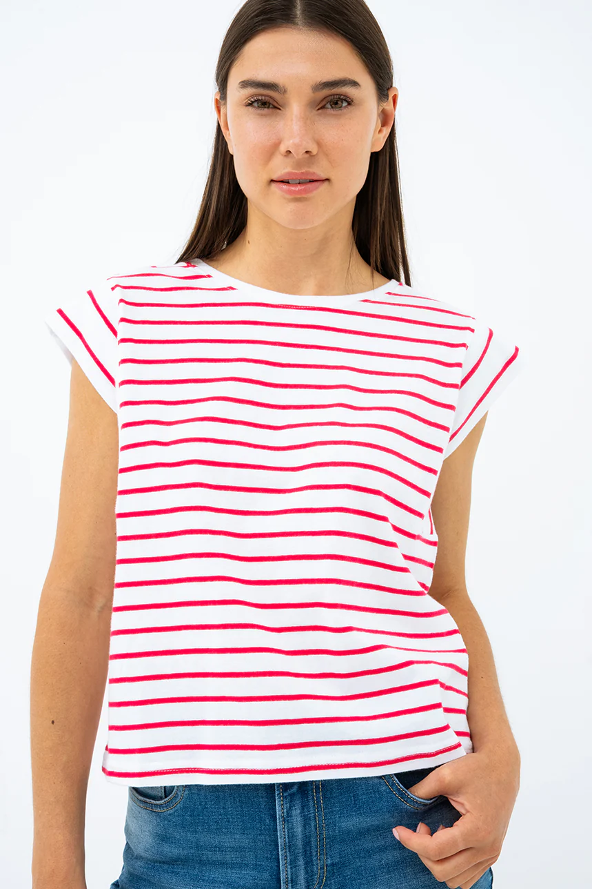 Le t-shirt rayé à mancheron par Silver - Image 5