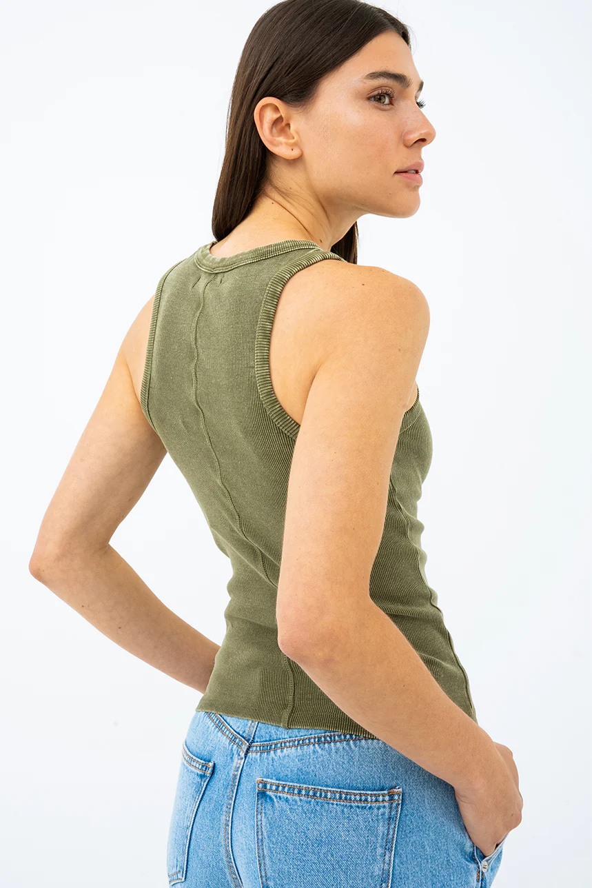 La camisole côtelée armée aspect usée par Silver - Image 4