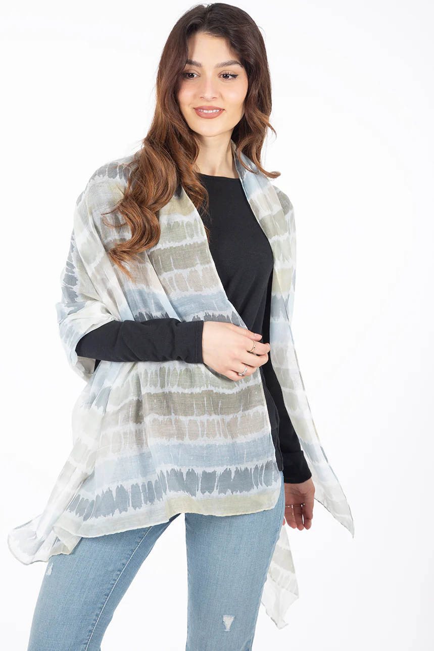 Foulard mince motif « tie-dye »