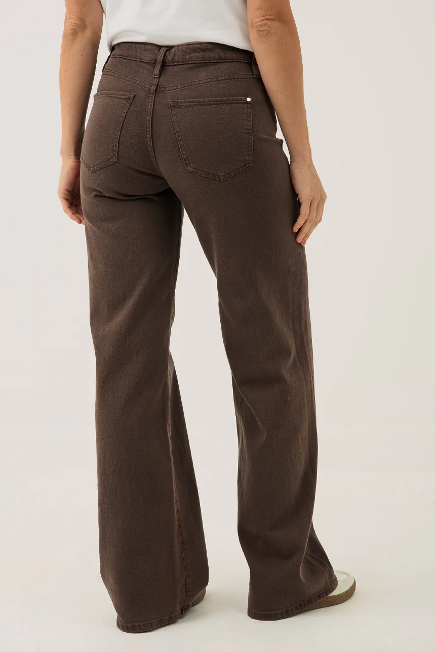 Le jeans jambe large brun | Modèle Sexy Palazzo - Image 3