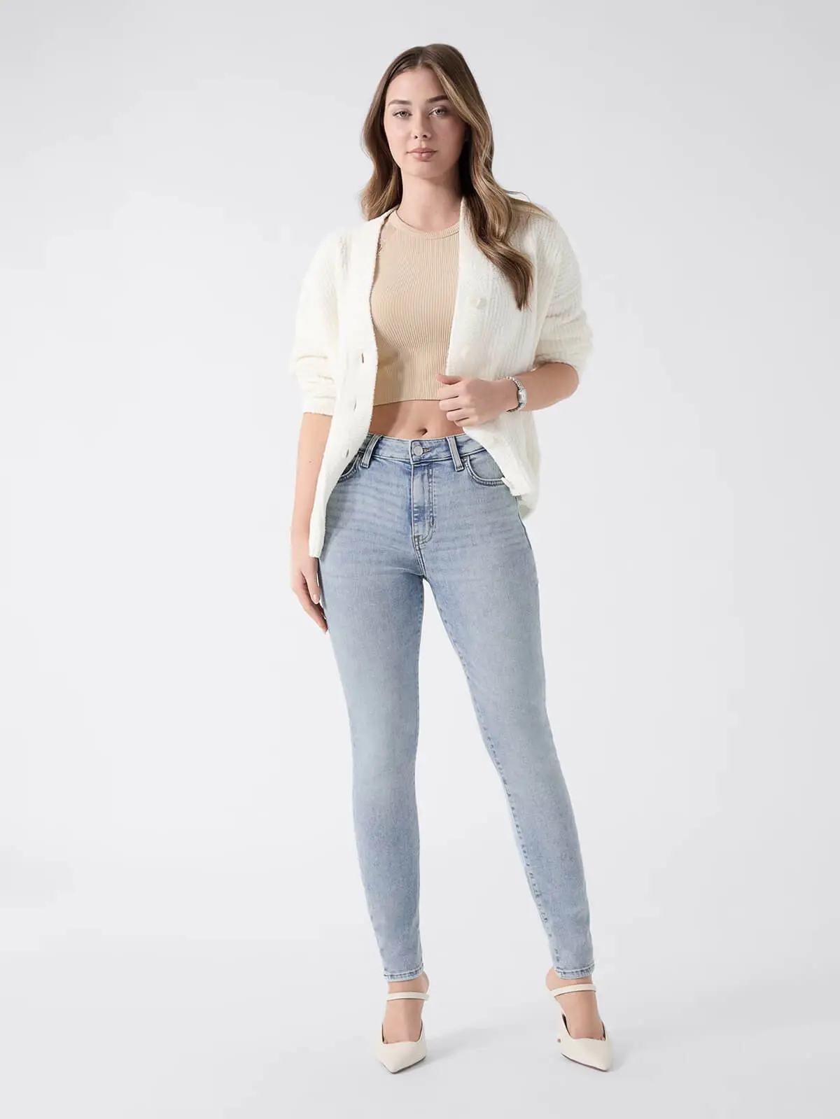 Le jeans Guess bleu pastelle | Modèle 1981 Skinny - Image 3
